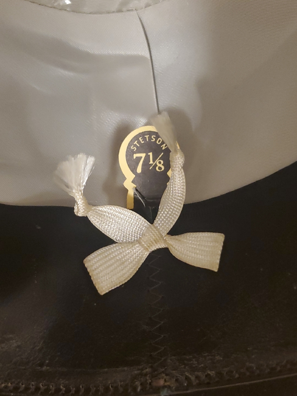 Stetson Black Bowler With Cream Satin-Lined Hat - Picture 4 of 12
